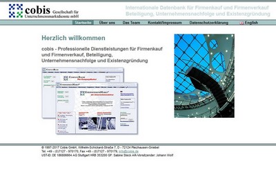 cobis, die Firma hinter dem UnternehmensMarkt screenshot von http://cobis.de