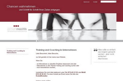 Screenshot der Seite http://annett-machts.de