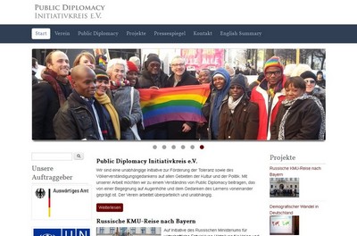 Public Diplomacy Initiativkreis e.V. screenshot von publicdiplo.de